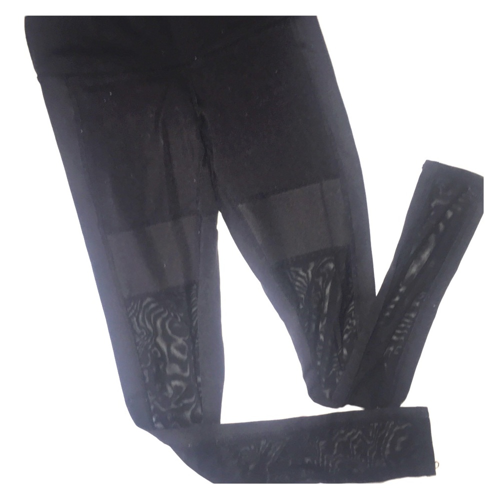 Alo sheer leg black leggings